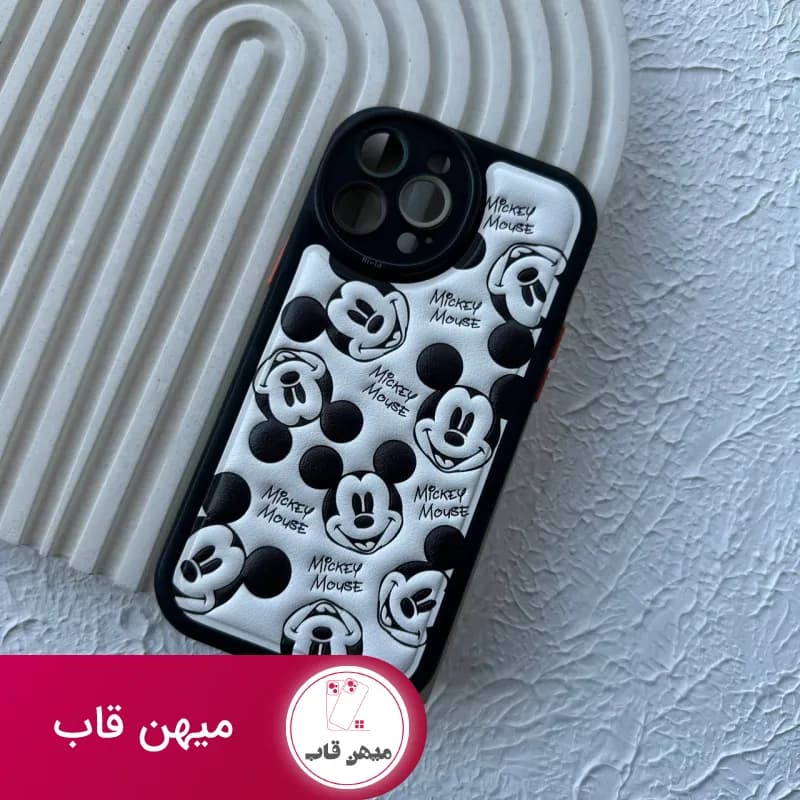 قاب گوشی آیفون میکی موس سیاه سفید - کد (۵۳۵۹۰)