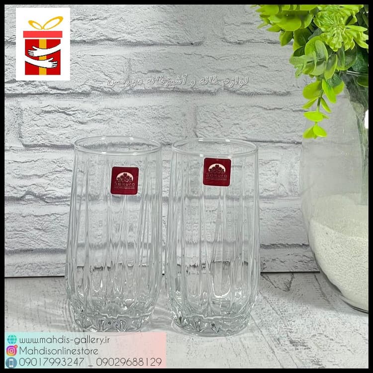 لیوان بلور ساکورا مدل مودنا