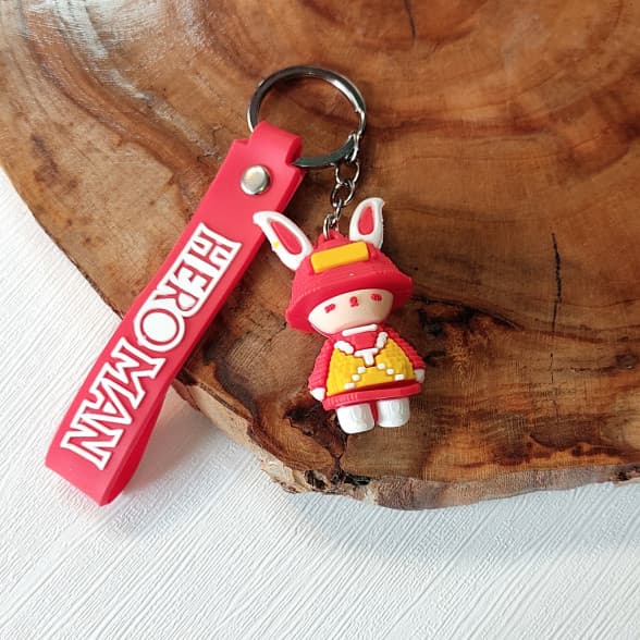 جاکلیدی سیلیکونی وارداتی طرح خرگوش قهرمان همراه با بند آویز