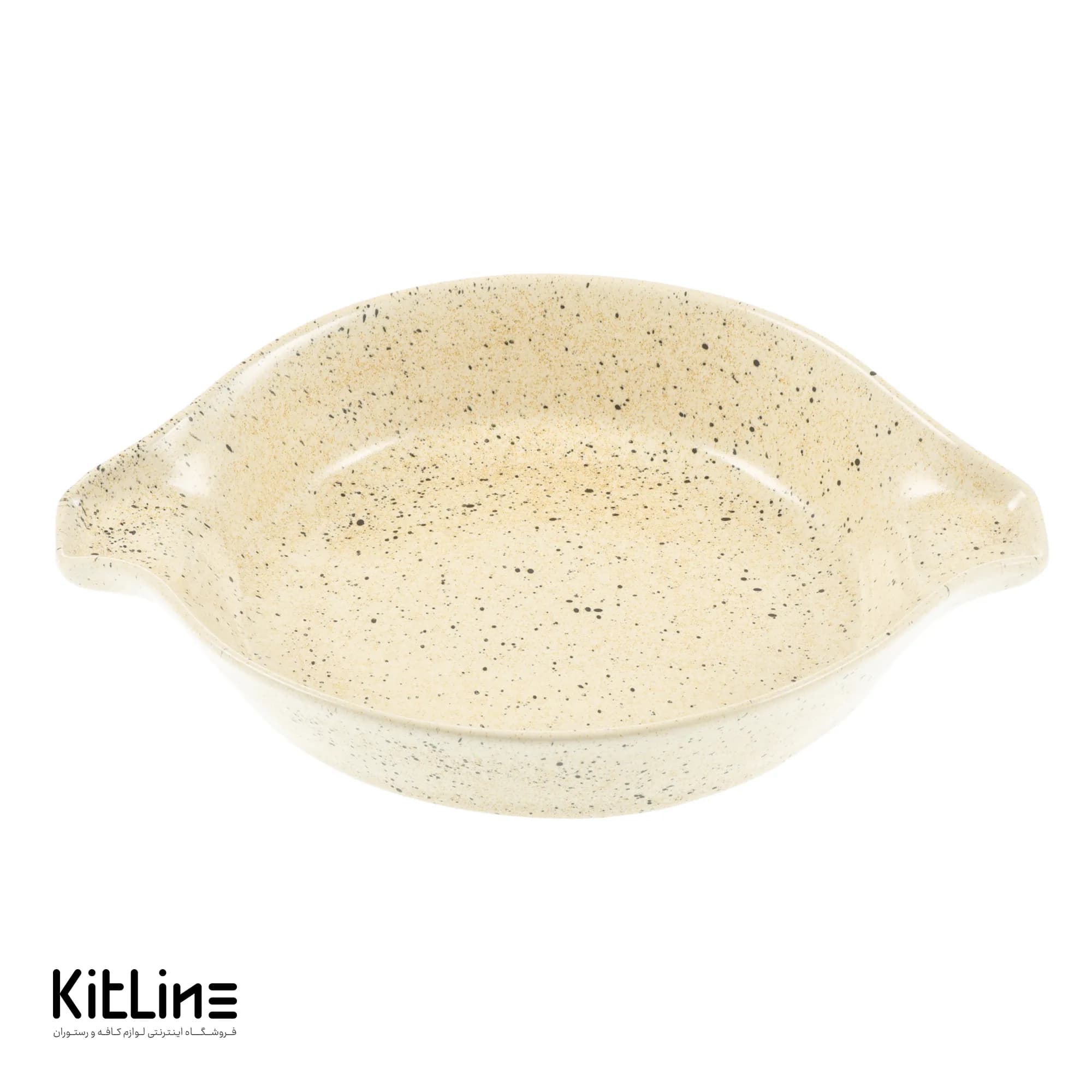 کاسه استون ور ۷۵۰ میلی لیتری طرح خال دار کرم تیبل