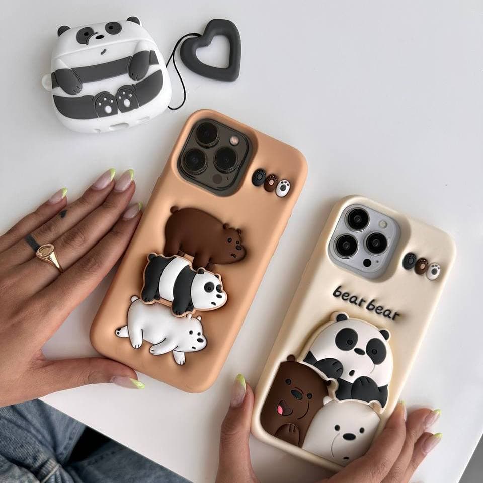 قاب سه تا خرس سیلیکونی