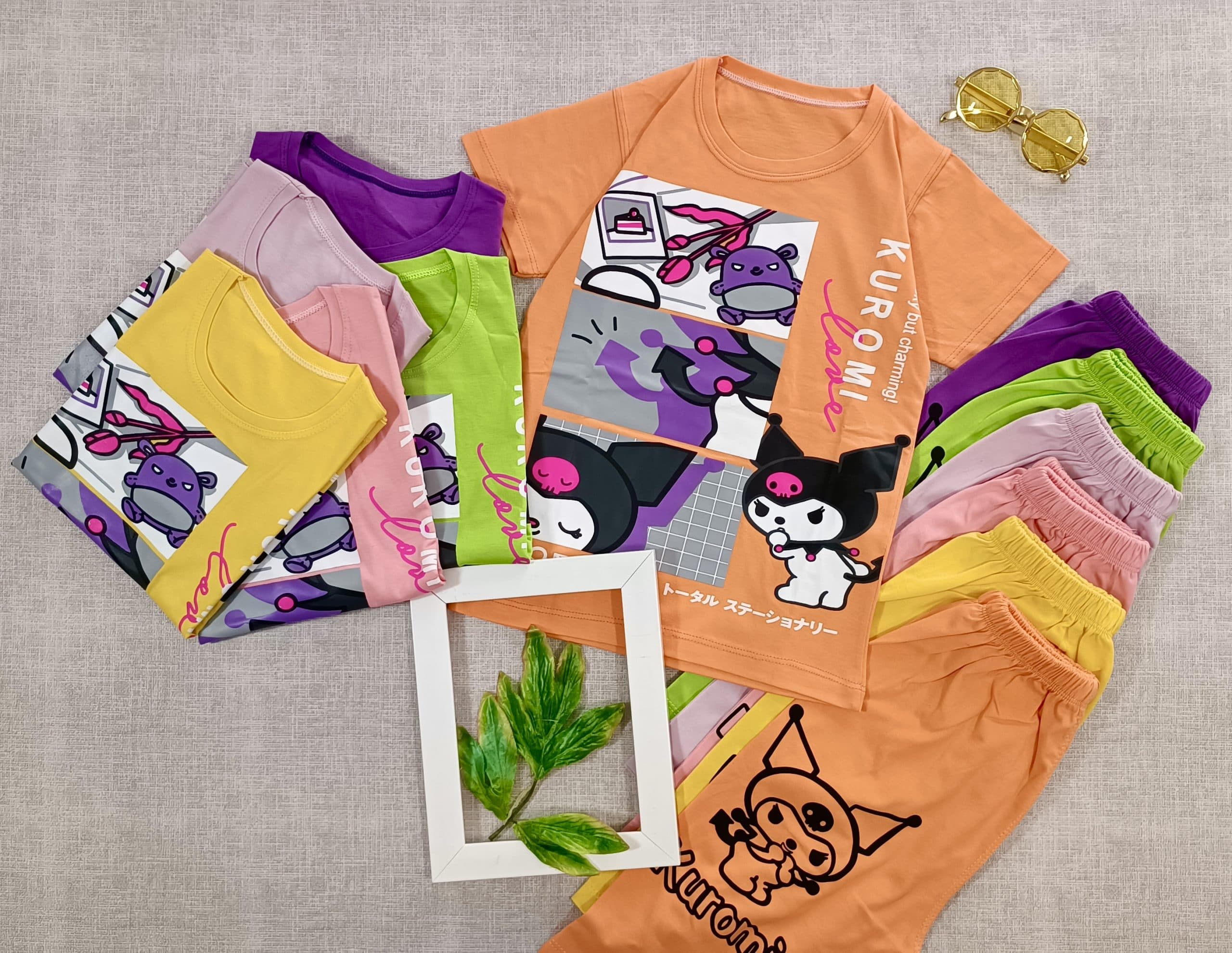 تیشرت شلوارک کرومی رنگارنگ