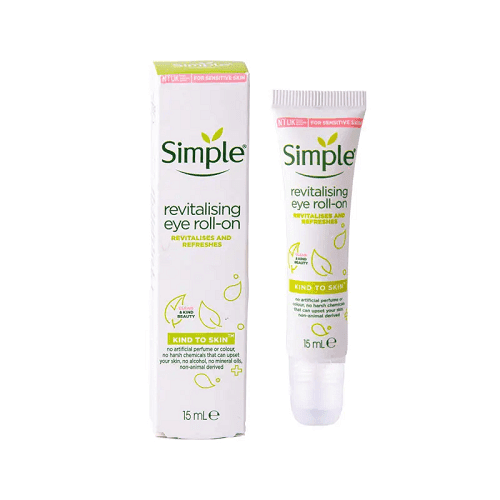 کرم دور چشم ضد تیرگی و چروک سیمپل مدل رولی Simple Kind to Skin Revitalising Eye Roll-On