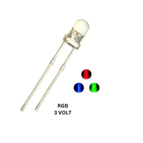 ال ای دی RGB سه رنگ شفاف سایز ۵ میل