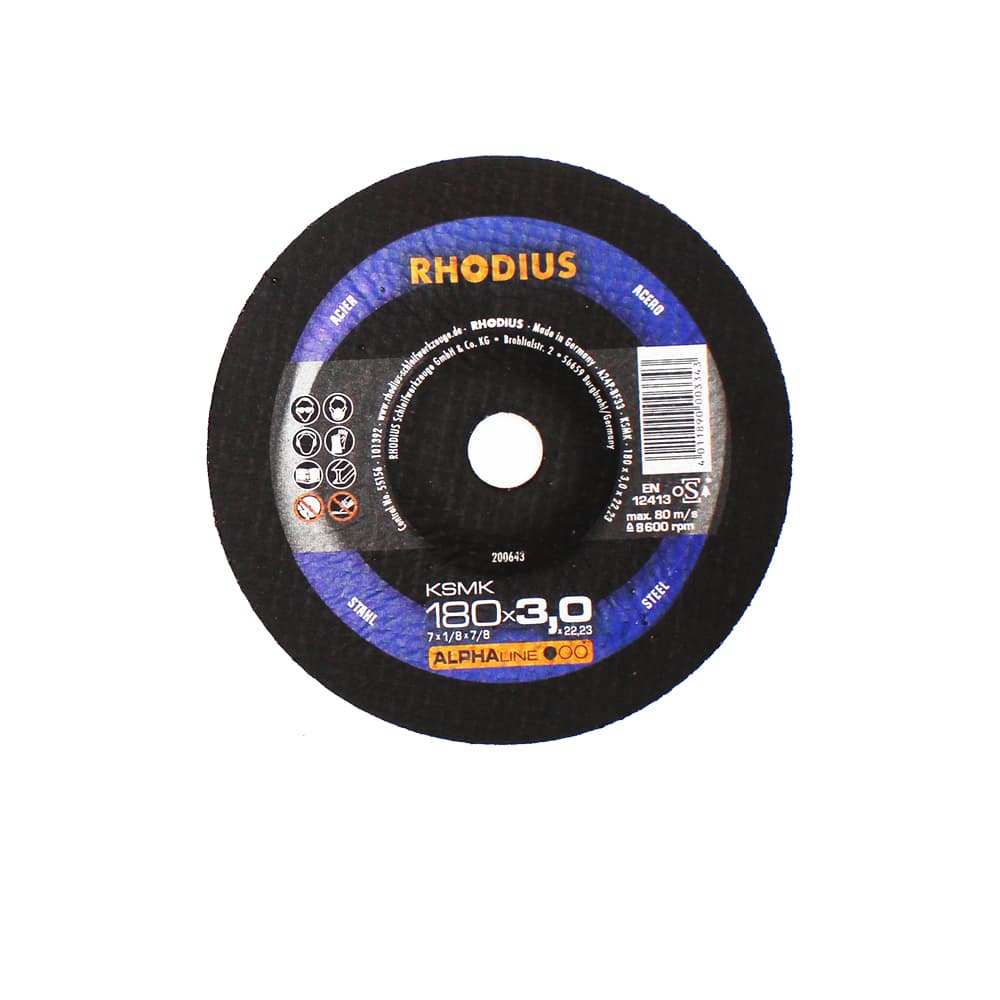 سنگ برش قطر 180 ضخامت 3 ردیوس