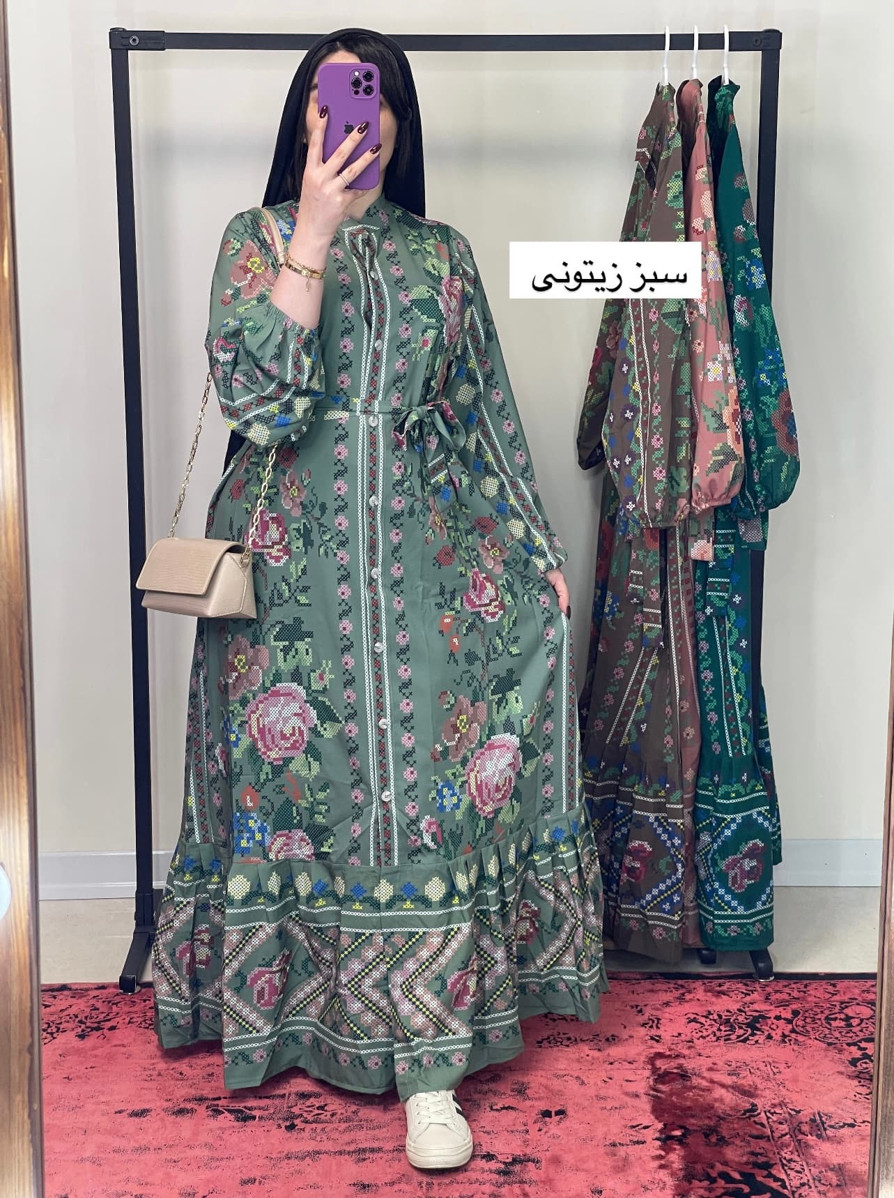 پیراهن بلند شماره دوزی طرح آبان