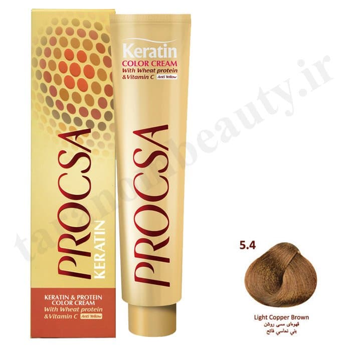 رنگ مو پروکسا قهوه ای مسی روشن 5.4