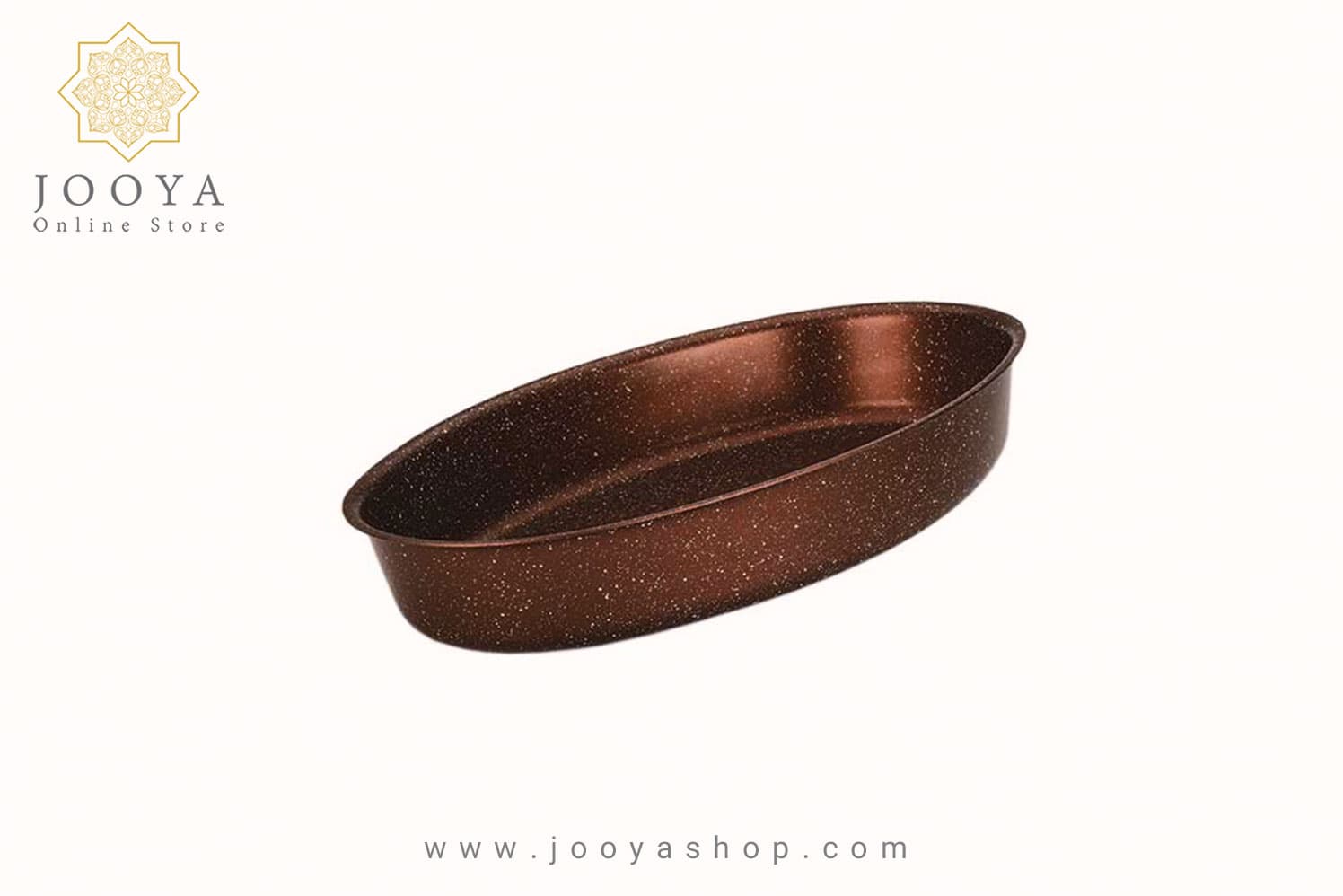 قالب کیک زرساب بیضی کوچک با پوشش گرانیت