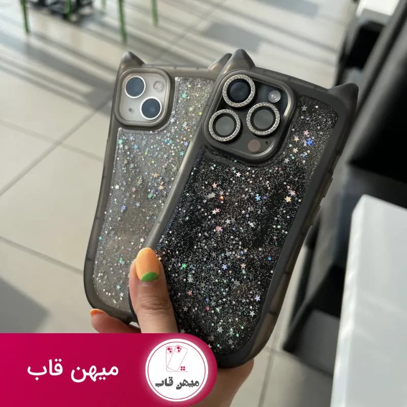 قاب گوشی آیفون گربه شاین سوارفسکی - کد (۷۰۲۸۹)