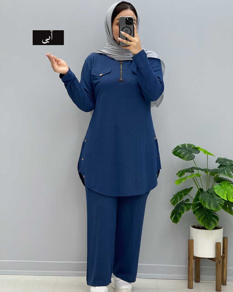 ست تونیک و شلوار کریشه لیلی کد 203212