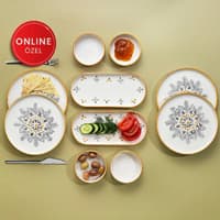 سرویس صبحانه خوری 10 پارچه 4 نفره شفر برفی رنگی