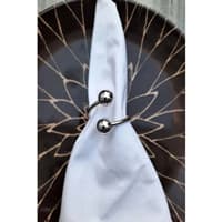 حلقه دستمال سفره ۱۲ عددی امتوری هوم نقره ای براق