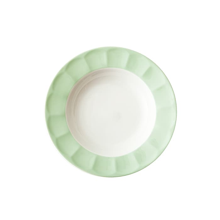 بشقاب گود 22 سانتیمتری خورش خوری پاستل سبز