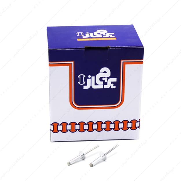 میخ پرچ گل پهن سایز 5×21 میلی متر برند پرچ ساز بسته 350 عددی