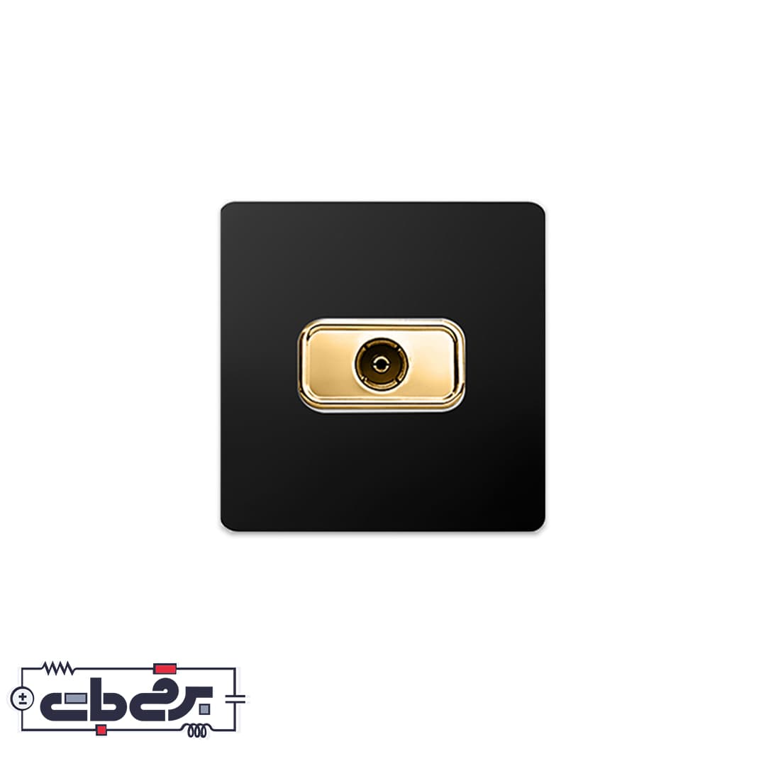 کلید و پریز کریستال مشکی طلایی آسیا – آنتن