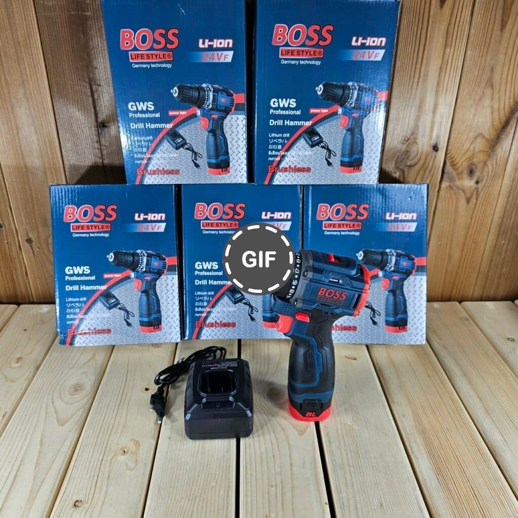 دریل شارژی ۲۴ ولت براشلس باس مدل Bs3033