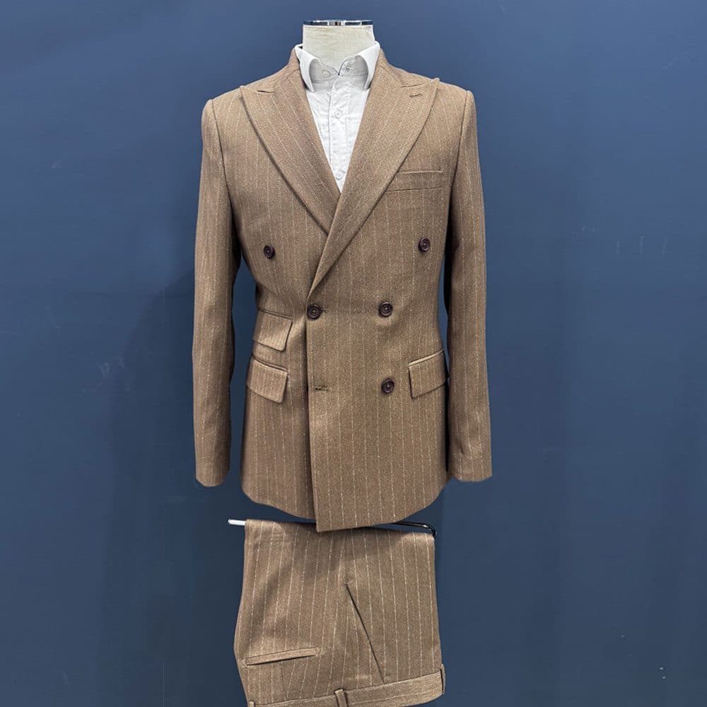 کت و شلوار دابل برس راه راه DUKE