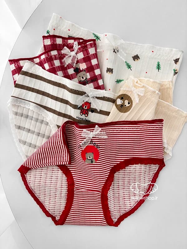 شورت اسلیپ عروسکی خرسی قرمز زنانه کد 22267