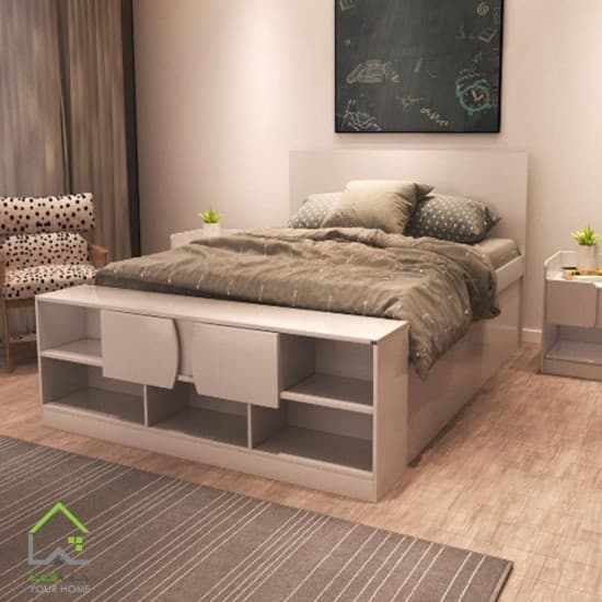 تخت خواب دو نفره چوبی مدل صبا