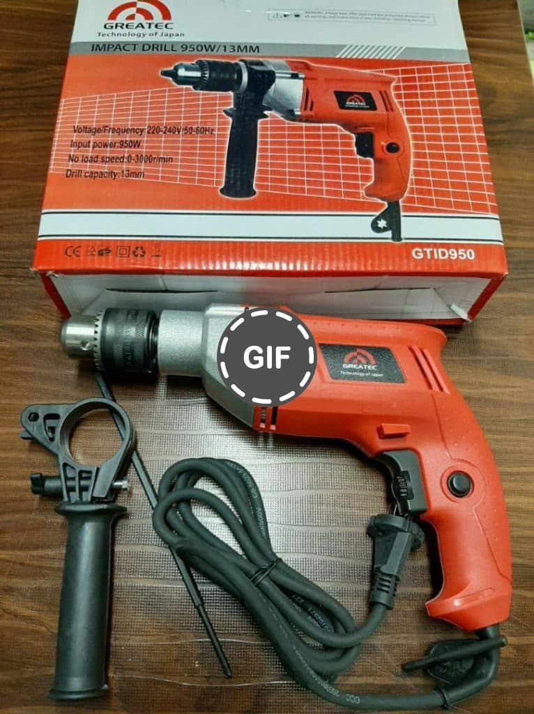 دریل چکشی 950 وات نیم تنه فلزی گریتک GREATEC مدل GTID950
