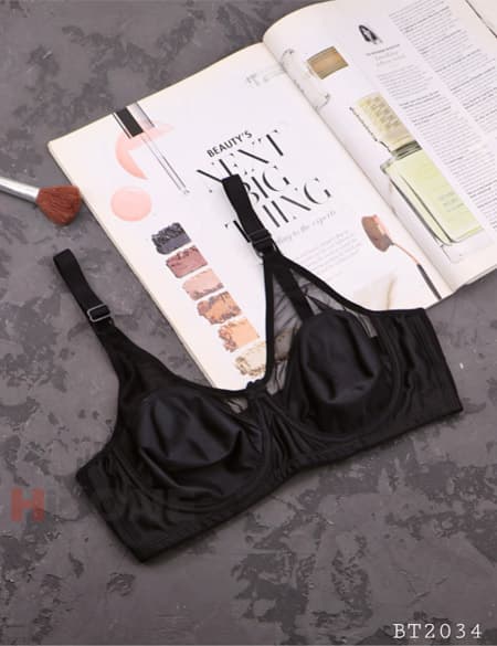 سوتین تک ساتن مدل آیوا (مشکی)