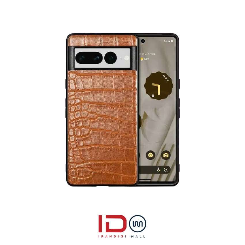 قاب چرمی کروکودیلی گوشی مدل Google Pixel 8 PRO برند AIORIA