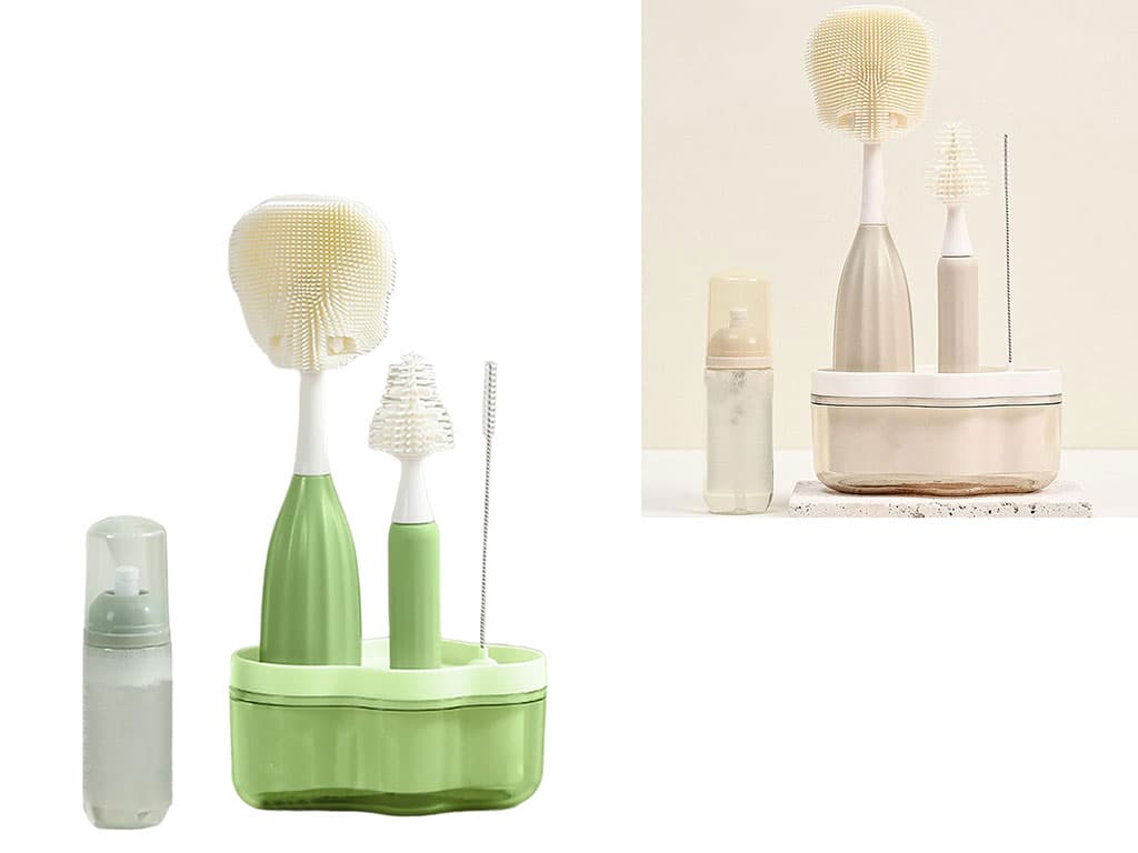 شیشه شور سیلیکونی قاب دار لوازم نوزاد و کودک