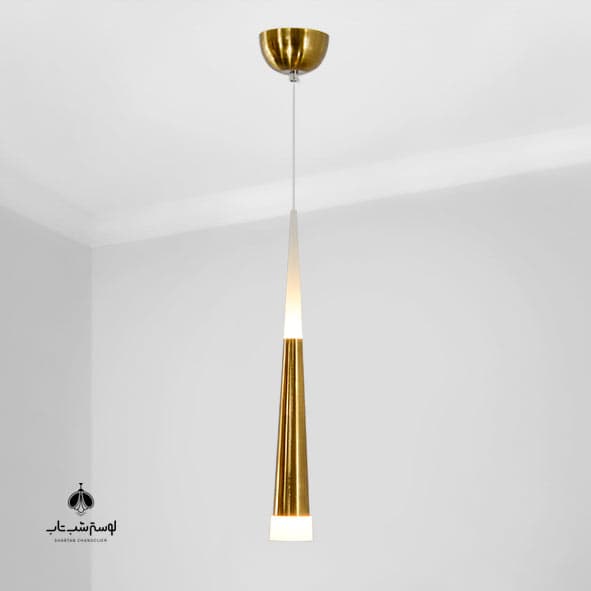 لوستر آویز مدرن تک شعله قیفی فلکسی آنتیک