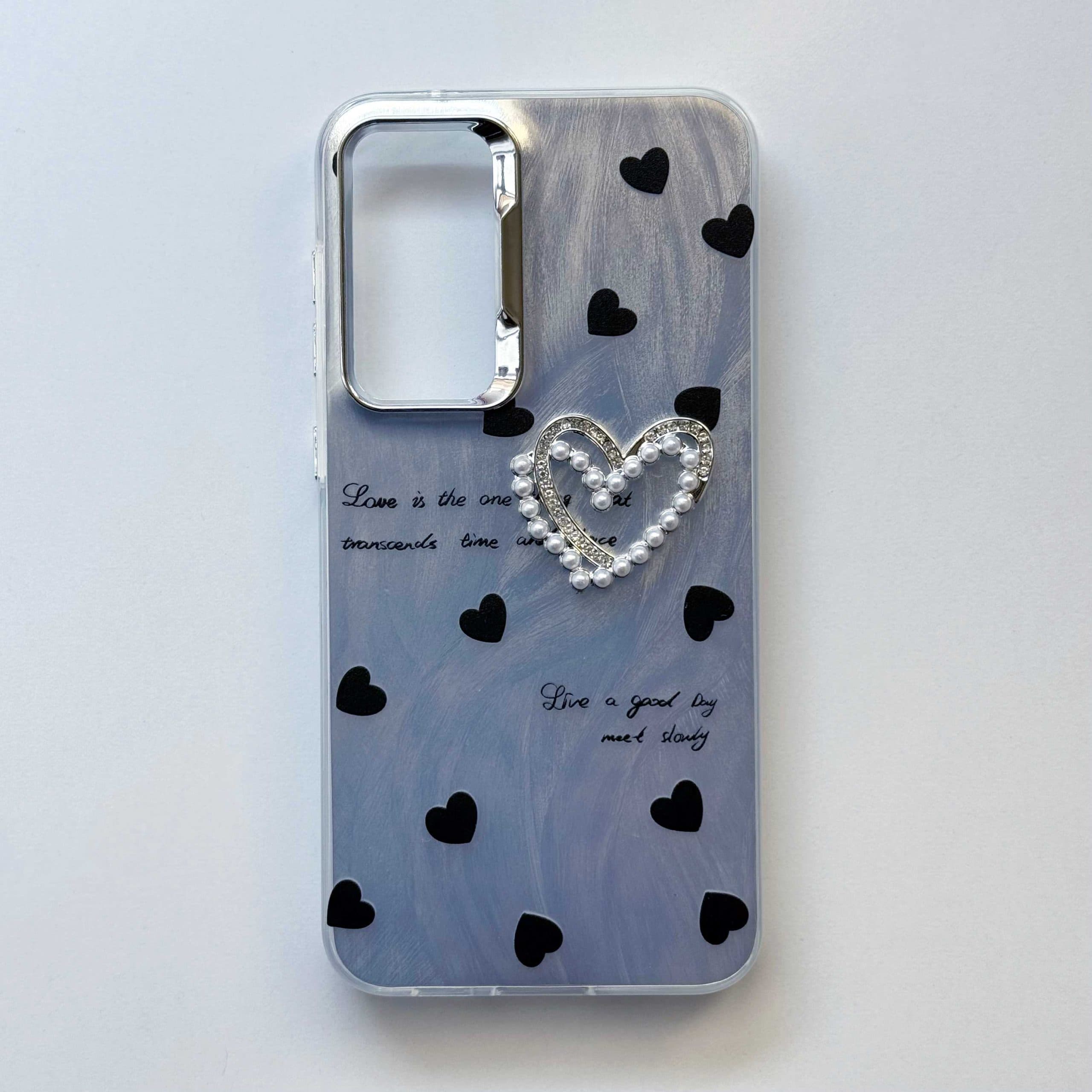 قاب براش قلب مشکی ریز