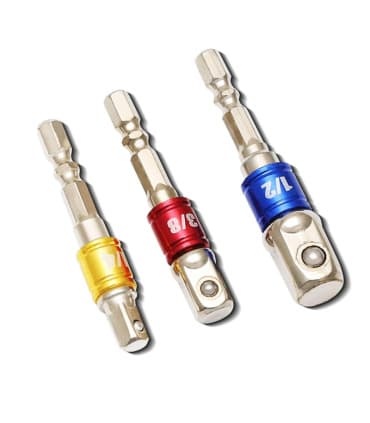 رابط 3 عددی سر دریلی بکس خور درایوهای 1/4-3/8-1/2 اینچ سه رنگ