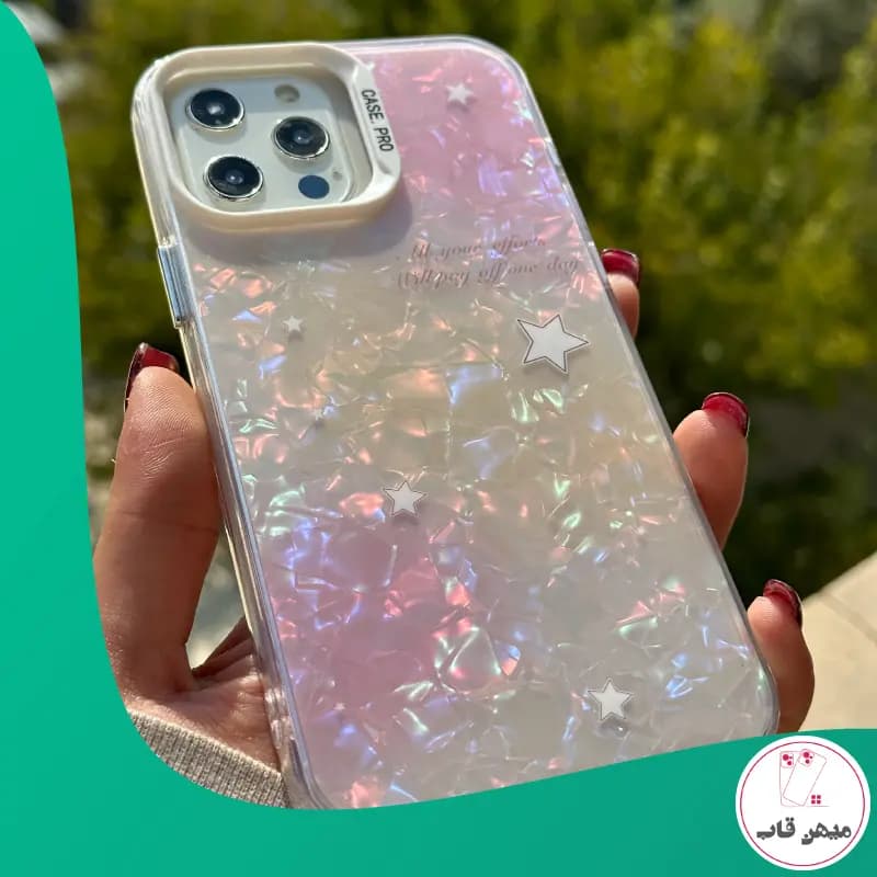 قاب گوشی آیفون ستاره صدفی - کد (۱۲۲۳)