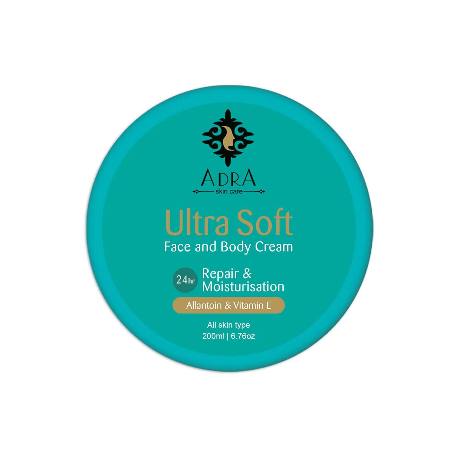 کرم مرطوب و ترمیم کننده صورت و بدن آدرا حاوی آلانتوئین حجم 200 میلی لیتر