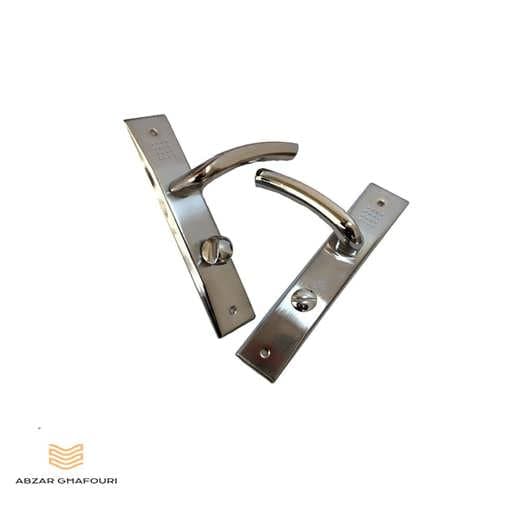 دستگیره در چوبی سرویس خالدار کروم