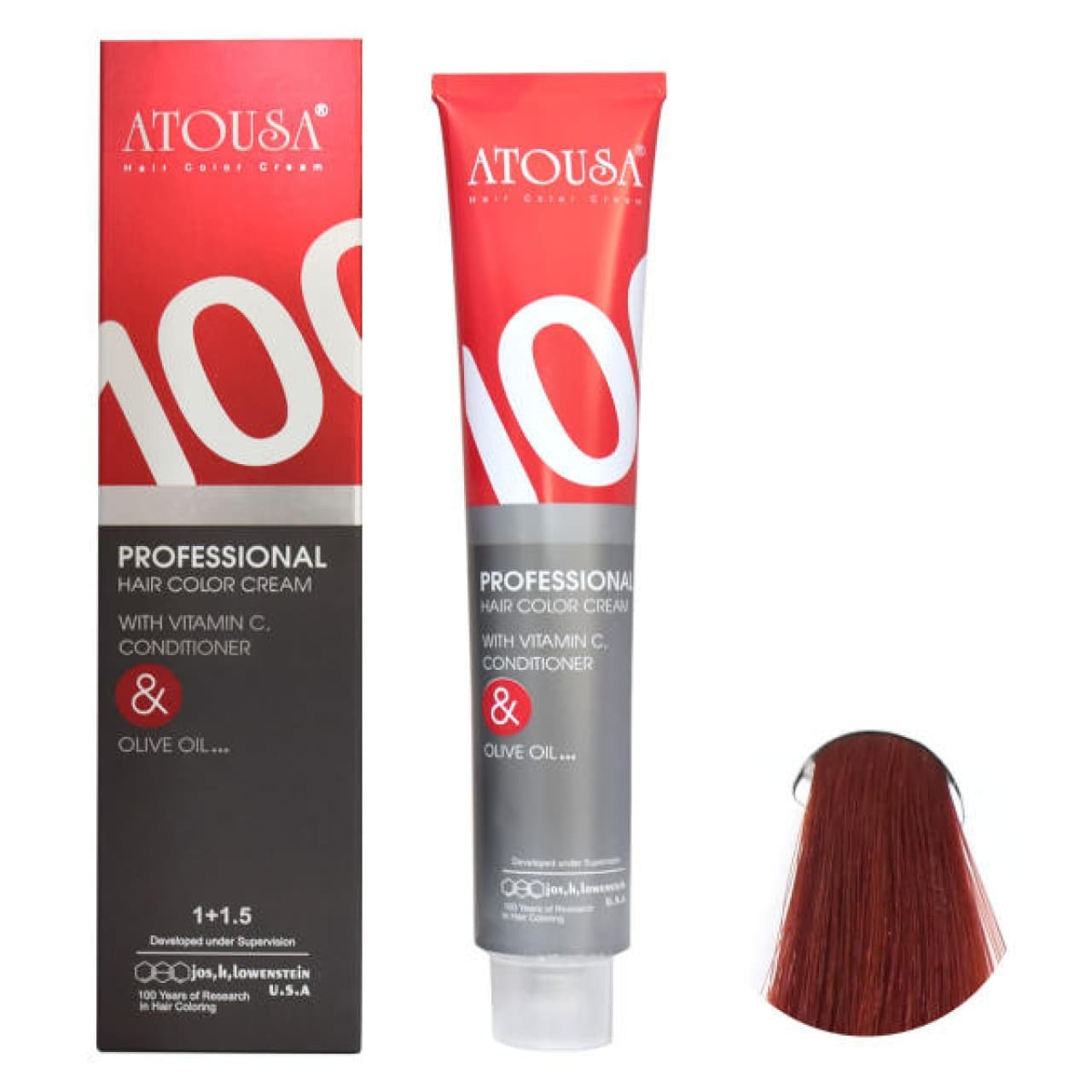 رنگ مو آتوسا شماره 6.57 حجم 100 میلی لیتر رنگ بلوند ماهاگونی تیره