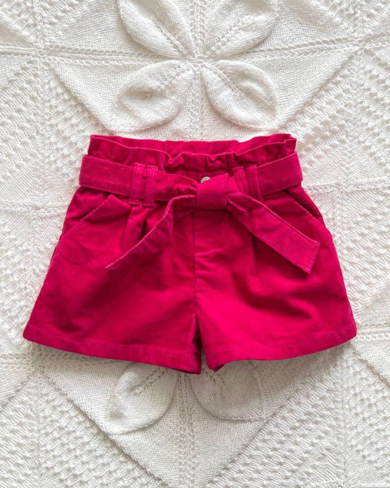 شلوارک مخمل سرخابی okaidi