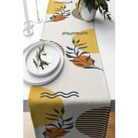 رانر طرح دار پیلولند امگا زرد 140×40 سانتی