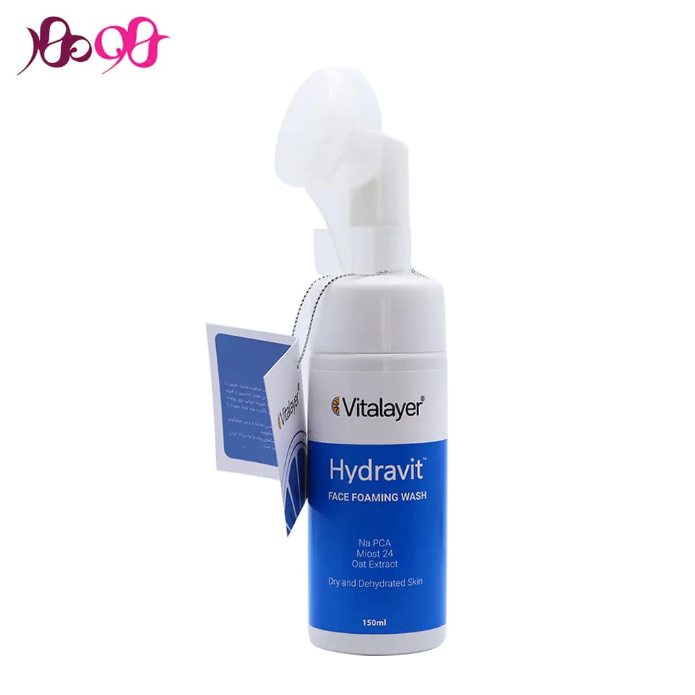 فوم شستشوی صورت آبرسان پوست خشک ویتالیر مدل هیدراویت
