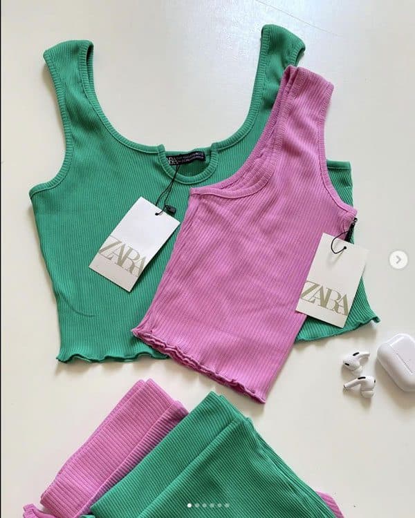 ست کراپ شرتک zara