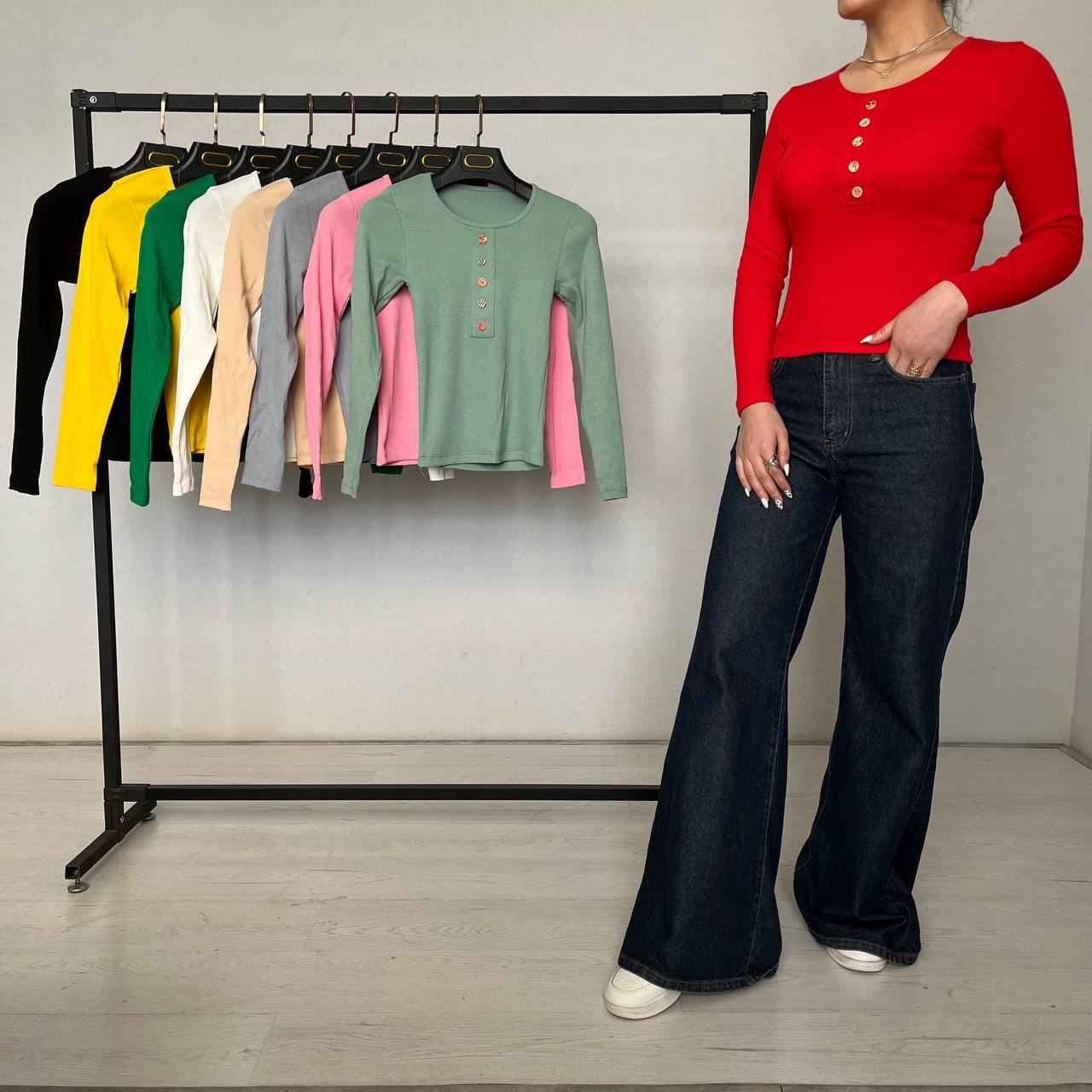 بلوز دکمه نما کبریتی پنبه کد 912