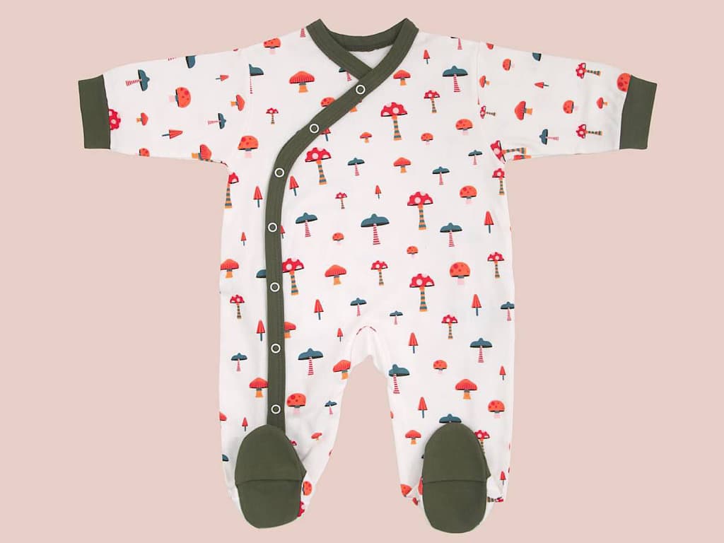 سرهمی جورابدار نوزادی طرح Mushy آشورASHOOR