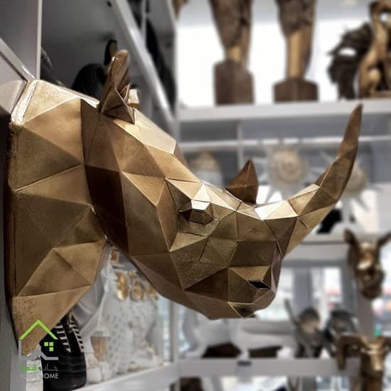 دیوارکوب کله کرگدن گرافیکی