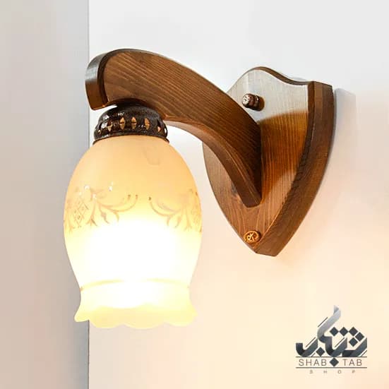 لوستر ديواري چوبی دارکار مدل افسون کد 452