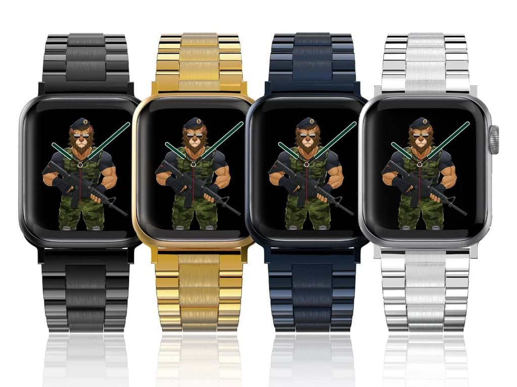 بند فلزی اپل واچ 42 و 44 میلیمتر گرین Green Apple Watch 42/44mm Metallic Grande Strap