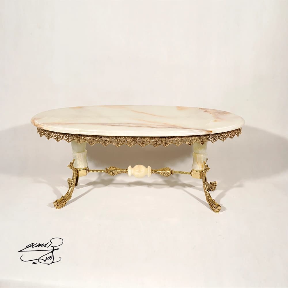 جلو مبلی برنزی بیضی