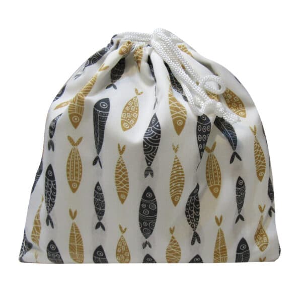 آدونیس کیسه بند دار طرح ماهی مشکی-کرم بزرگ