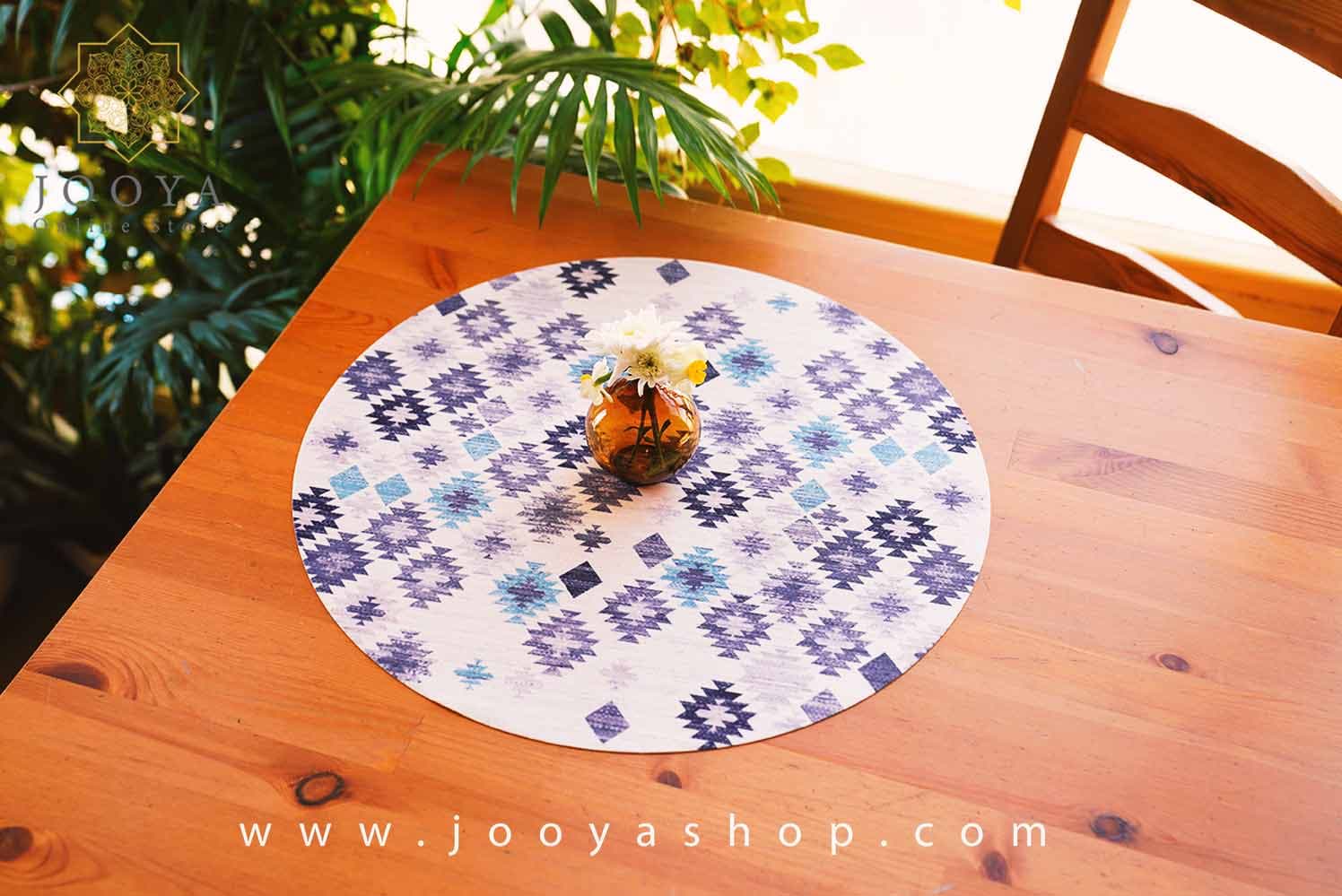 رومیزی گرد طرح کوباک