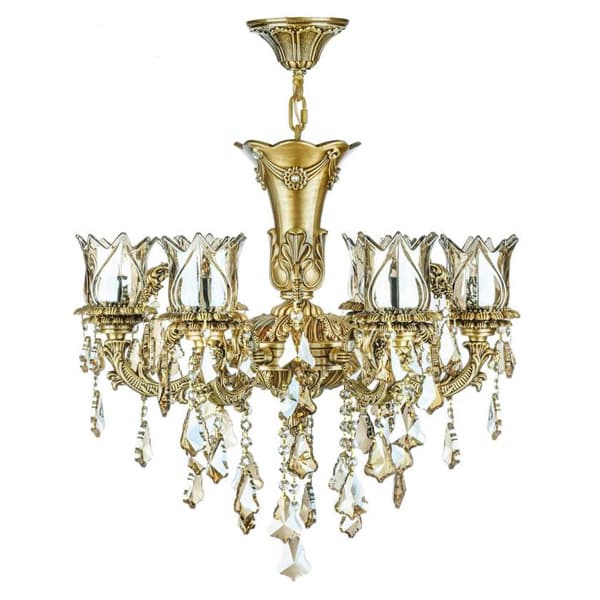 لوستر 5 شعله چشمه نور کد S3588/5-A زیتونی