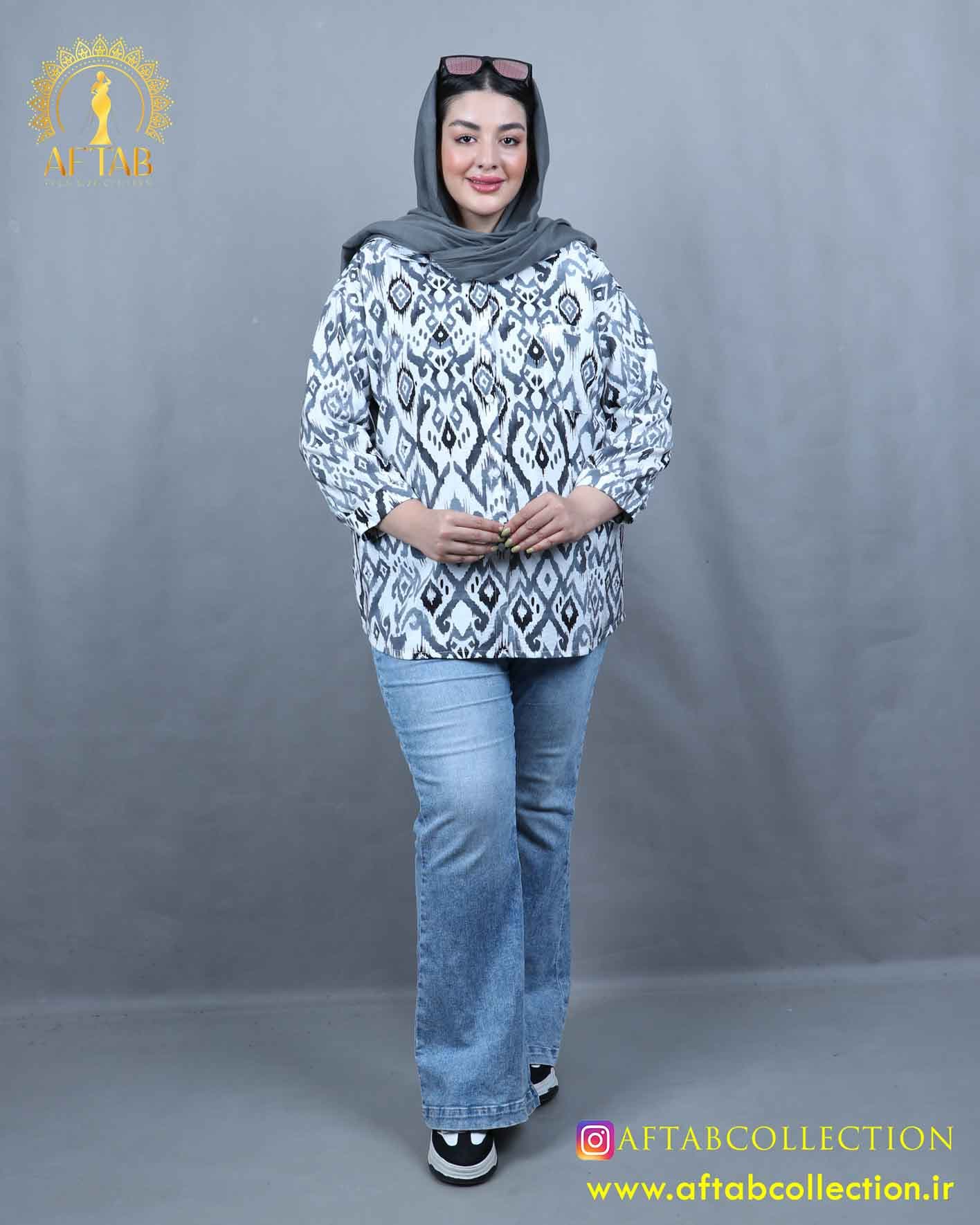 مانتو پری طرحدار سایزبزرگ 5897