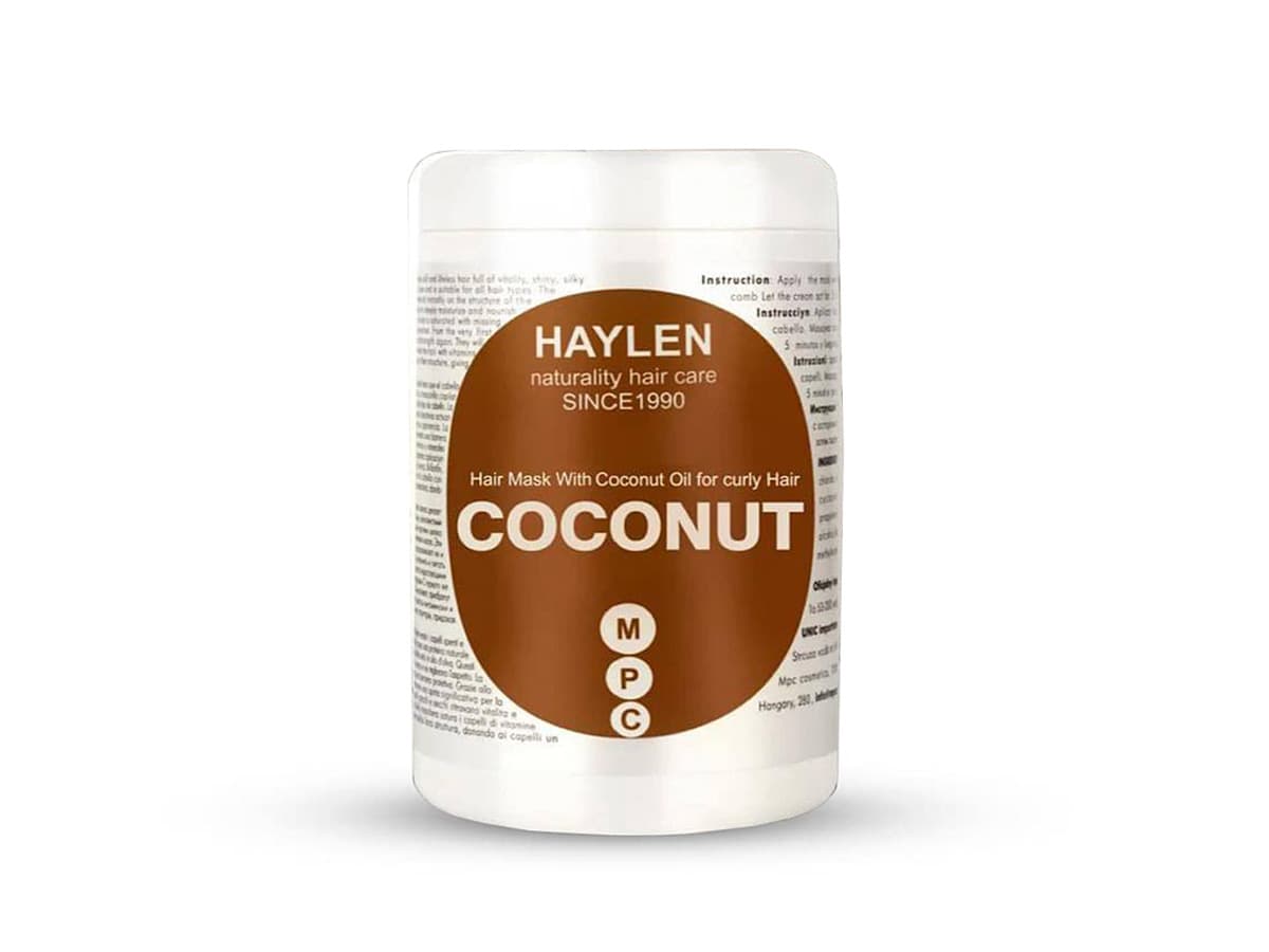 ماسک مو بدون سولفات نارگیل (COCONUT) هایلن (HAYLEN) حجم 1000 میل