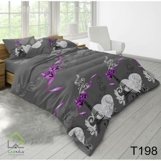 روتختی دو نفره خاکستری چاپی سه بعدی